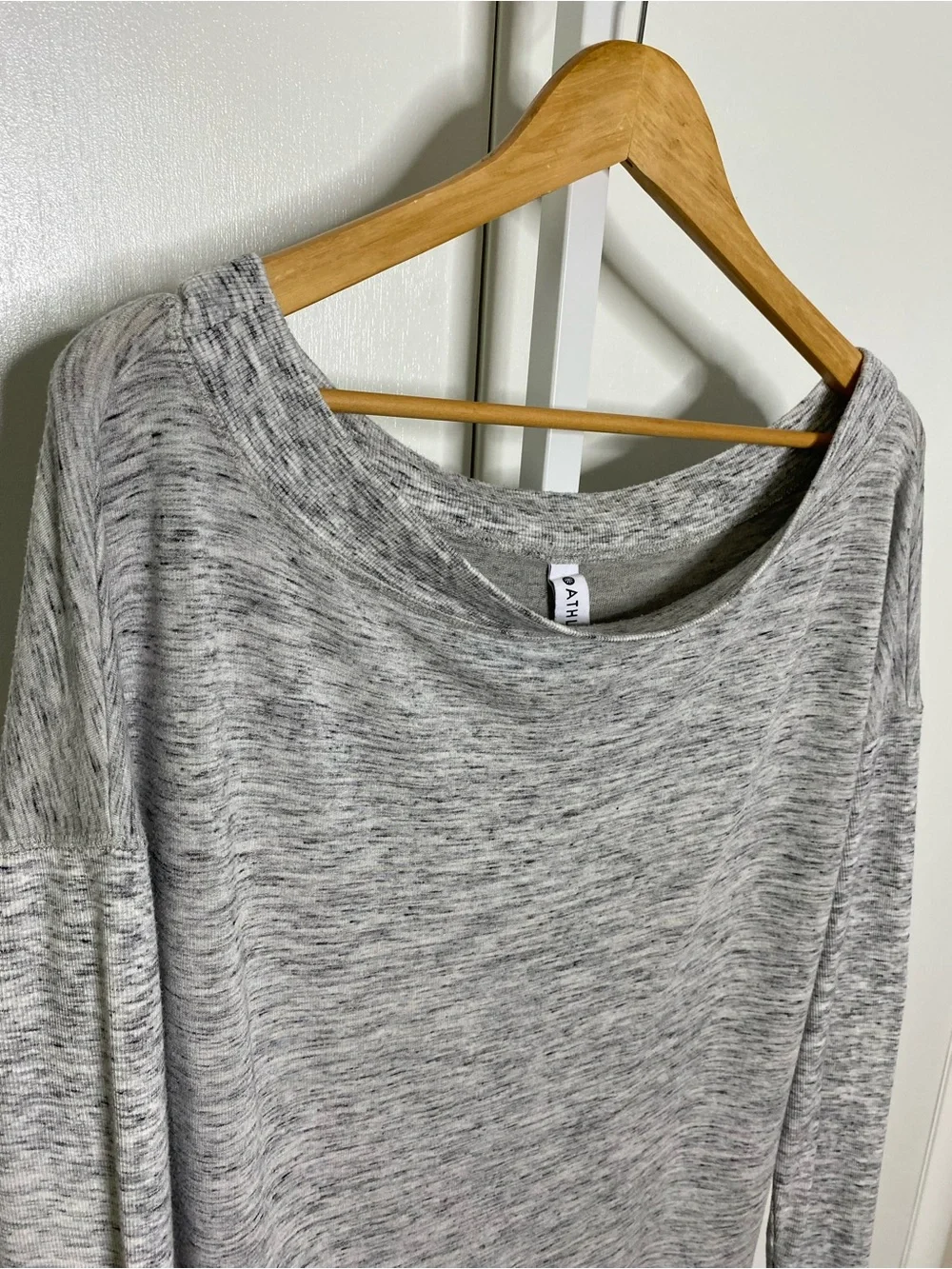 Athleta | Heather Grey/Gray Studio Barre Activewear Terry Sweatshirt Sz Large